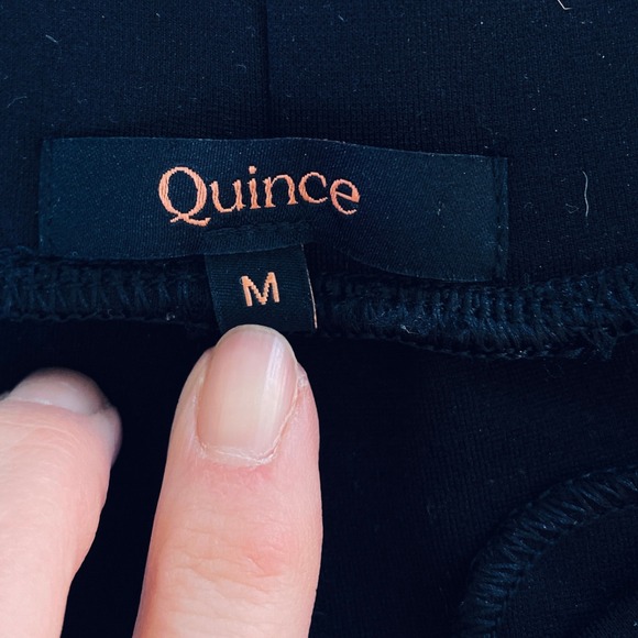 Quince Ultra-Stretch Ponte Wide Leg Pants Trousers Black Office Work (Size M) - Picture 8 of 11